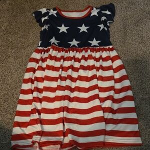 Patriotic Star and Stripe Dress Size 10 Girls